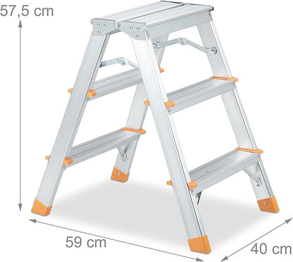 Escabeau Pliable en Aluminium Double Marches 3+3 ACEM - SQES