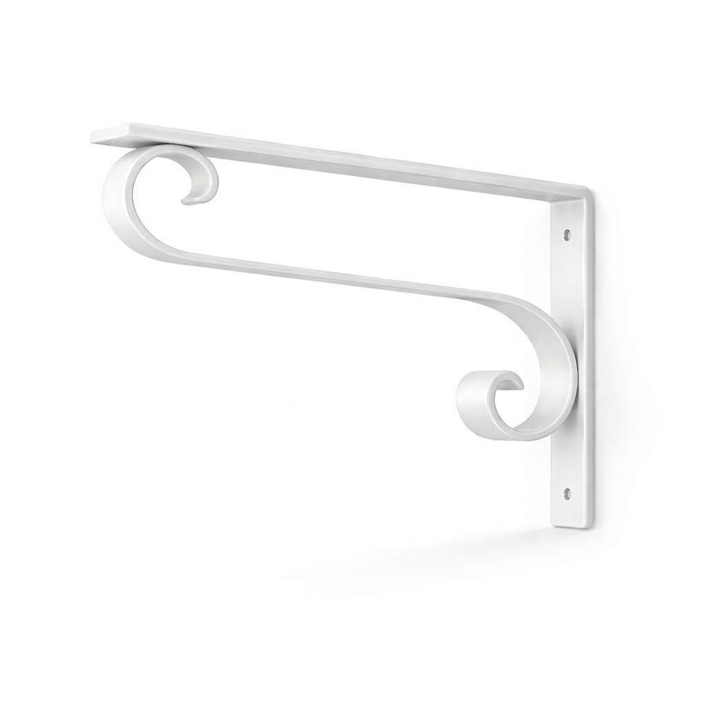 Support Étagère Fer Forgé Blanc – Pack 2