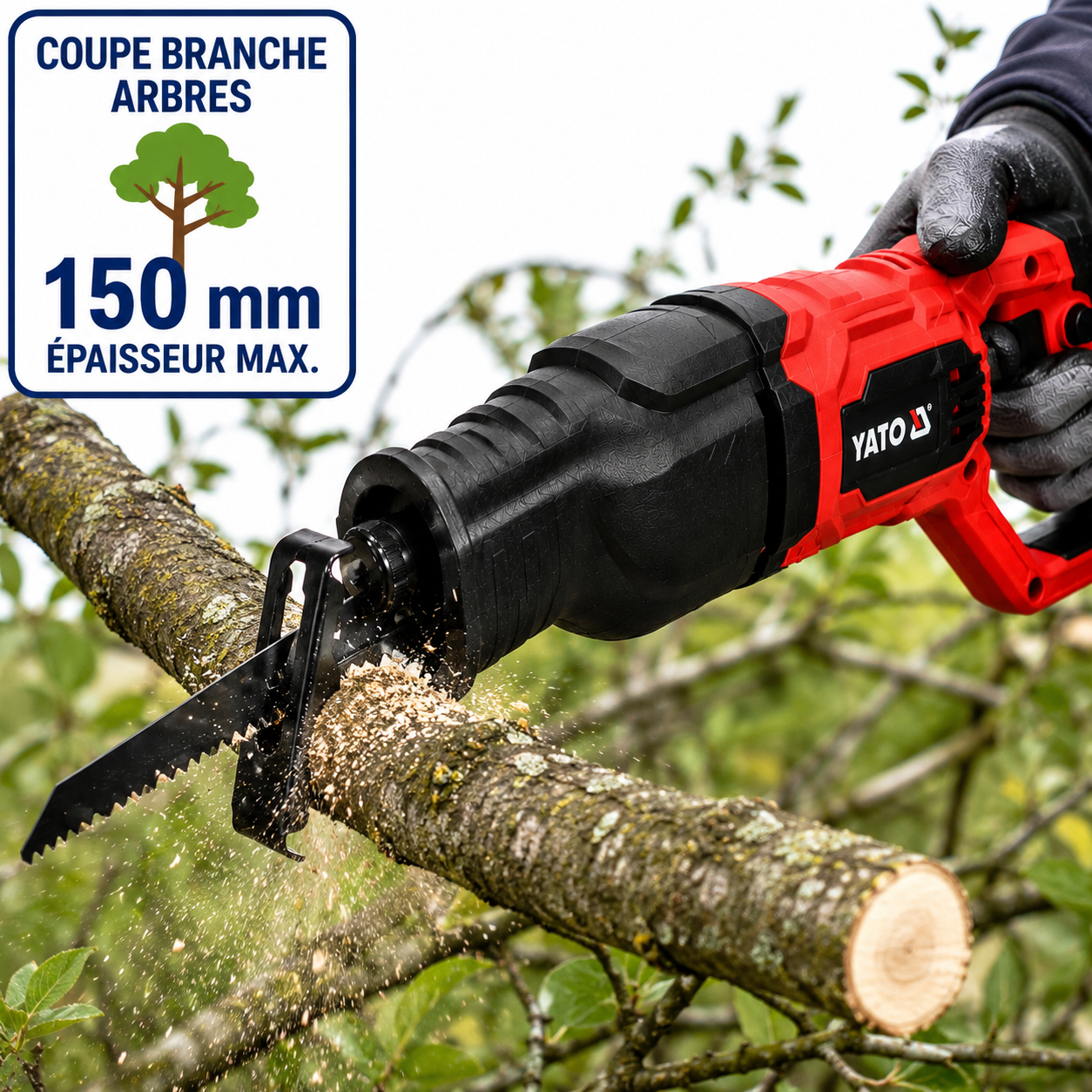 Scie à Sabre Sans Fil YATO 18V – Bois, Métal, Pvc & Viande