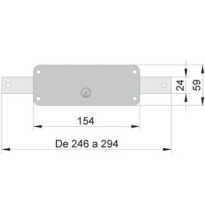 Serrure rideau centrale  – Pour rideaux et portes garage métalliques