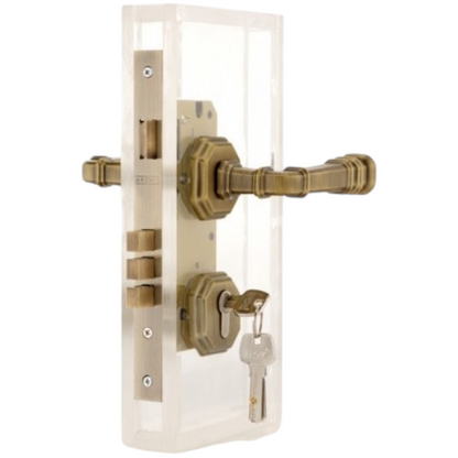 Poignées de porte à rosace carré - Bronze - Gt ( 2pcs ) - SQES