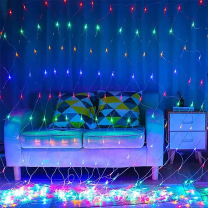 Filet lumineuse 240 LED - Guirlande - 3Mx3M - RGB - SQES