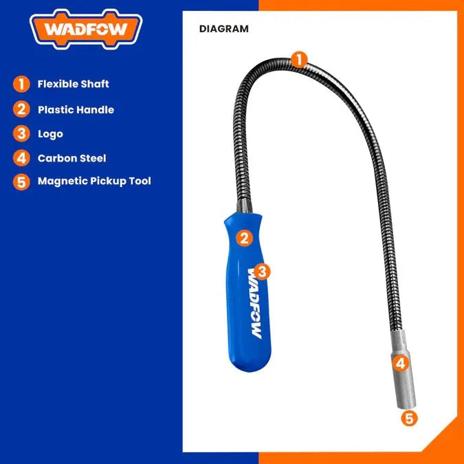 Outil à tige flexible avec aimant - 60 Cm - SQES