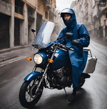 Manteau Imperméable Bleu Marine, Manteau de protection Anti Pluie XXL - SQES