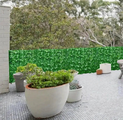 Clôture jardin, Brise vue végétal, Haie artificielle, vert 1mx3m - SQES