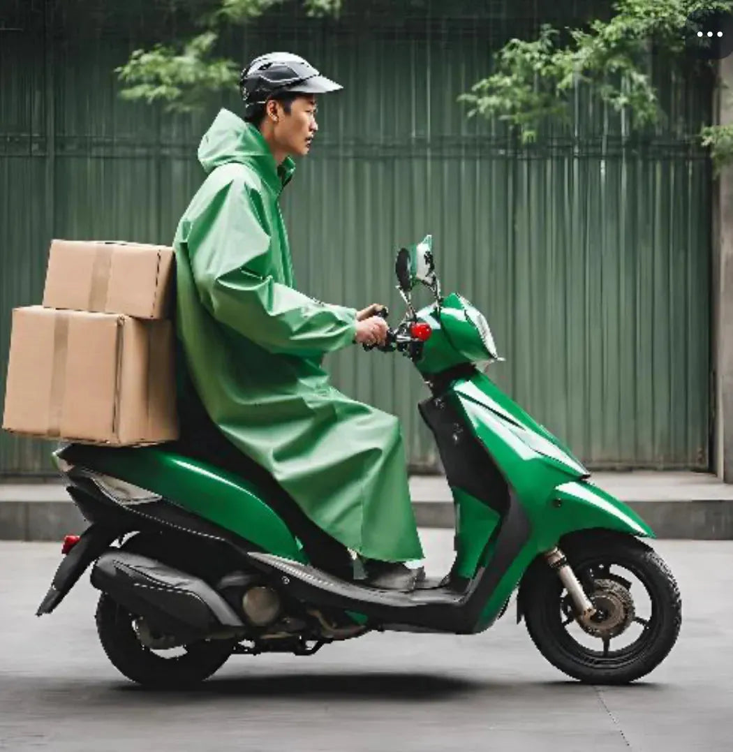 Manteau Imperméable Vert, Manteau de protection Anti Pluie XL - SQES