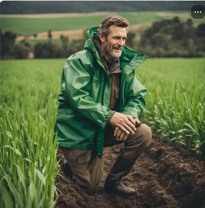 Manteau Imperméable Vert, Manteau de protection Anti Pluie XL - SQES