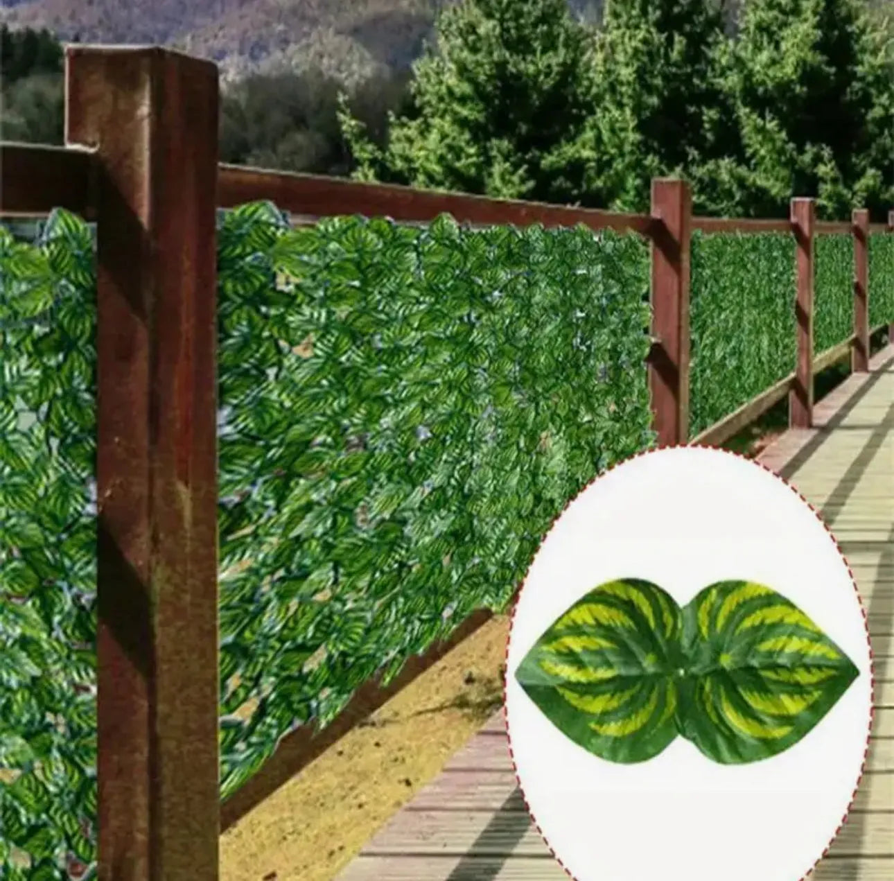 Clôture jardin, Brise vue végétal, Haie artificielle, vert 1mx3m - SQES