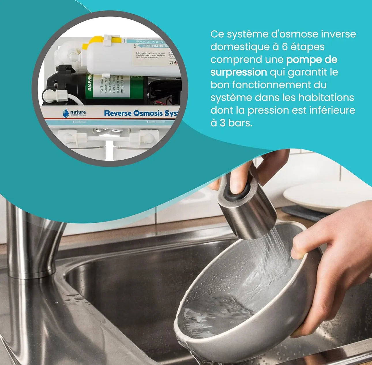 Osmoseur sans pompe Type 158 YL-RO50G-15 - - SQES