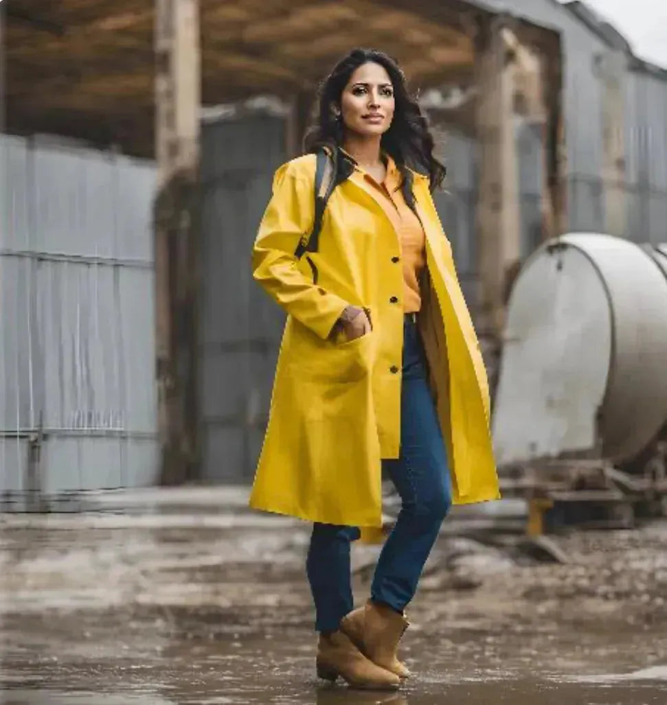 Manteau de pluie Jaune XL avec Paire de Bottes PVC antidérapantes - Vert - SQES