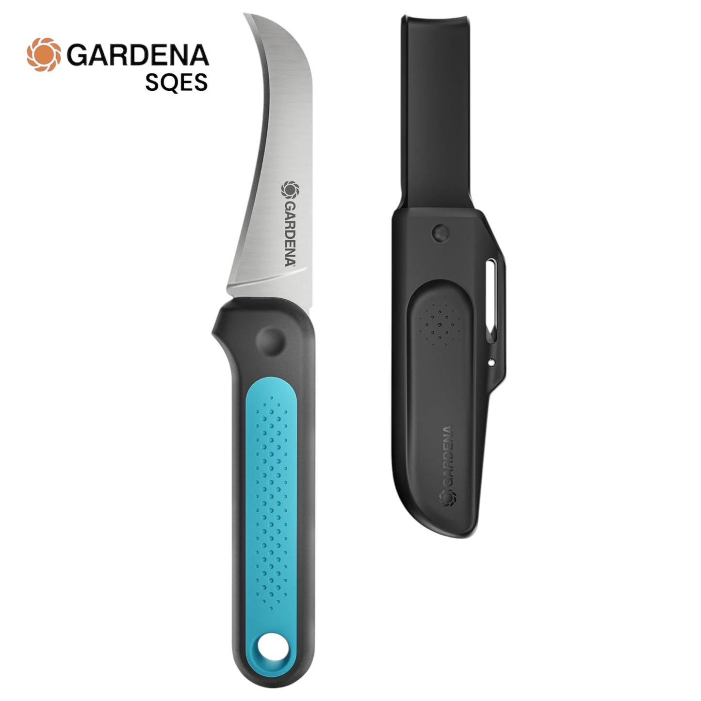 COUTEAU DE RÉCOLTE + ÉTUI ET AIGUISEUR GARDENA (12211-20)