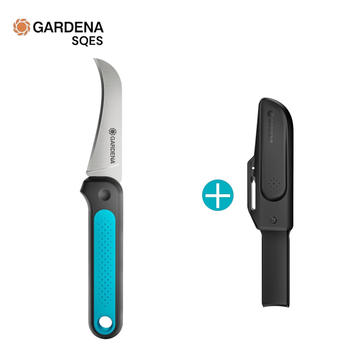 COUTEAU DE RÉCOLTE + ÉTUI ET AIGUISEUR GARDENA (12211-20)