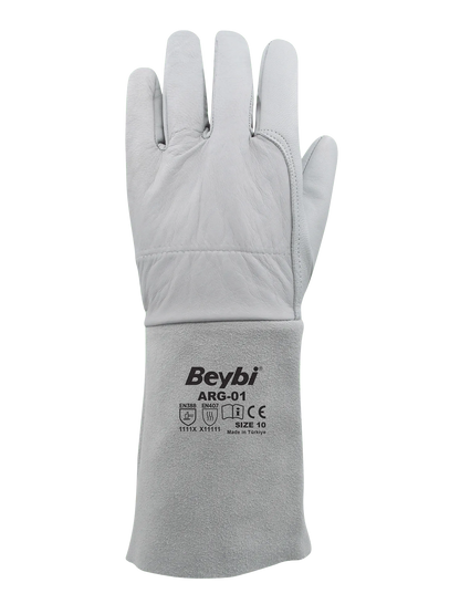 Gants de soudage a l'argon en cuir véritable de chèvre - SQES