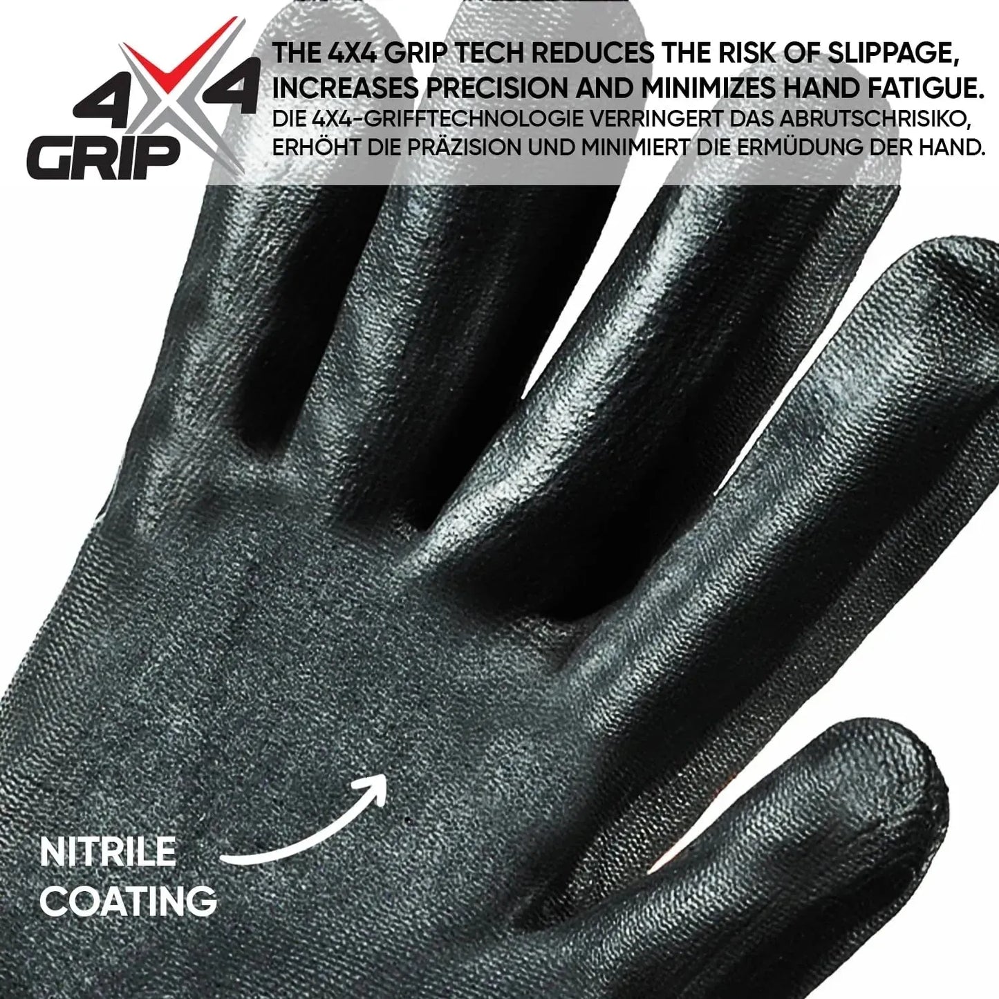 Gants de travail - Gants en nitrile BLANC - Beybi - SQES