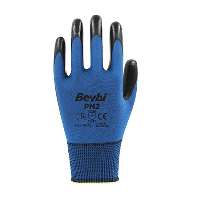 Gants de travail - Gants en nitrile BLEU - Beybi - SQES