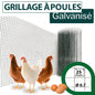 Grillage de cage à Poules Galvanisé Rouleau de 10 mètres – Maille 25x25 pour Jardin - SQES