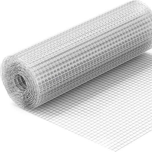 Grillage de Treillis Soudé Galvanisé Rouleau de 25 mètres – Maille rectangulaire 24x28 pour Jardin 