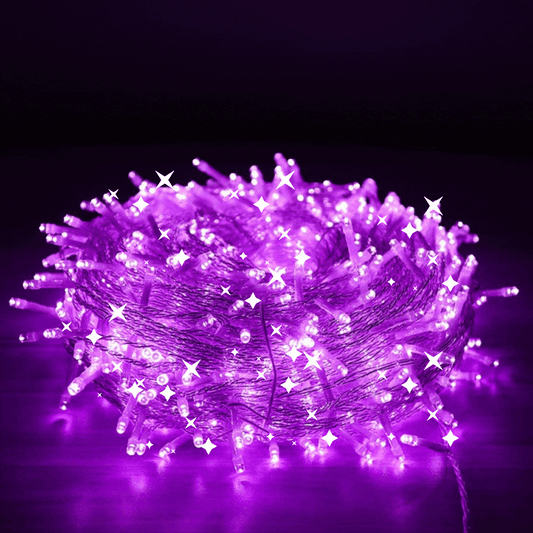 Guirlande lumineuse décoratif - Kit 100 LED Violet - 10M Mauve - SQES