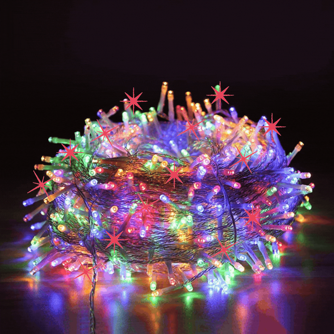 Guirlande lumineuse décoratif - Kit 100 LED multicolore - RGB- 10M - SQES