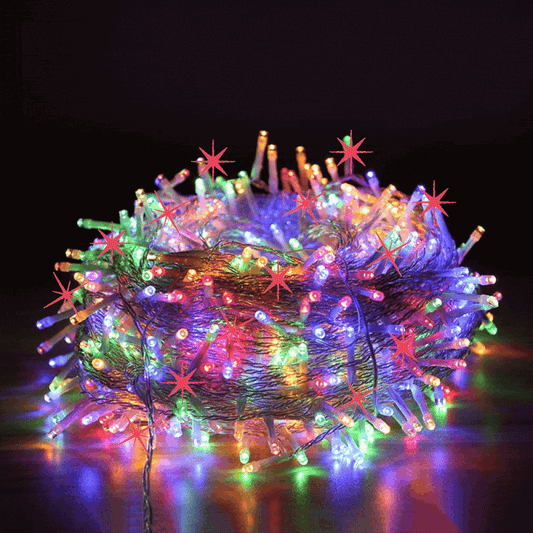 Guirlande lumineuse décoratif - Kit 100 LED multicolore - RGB- 10M - SQES