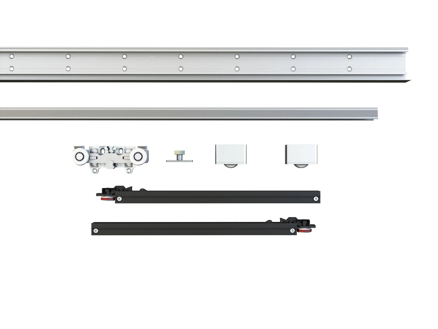 KIT Rail Porte Coulissante Invisible - Système Discret 180kg 40-50mm 1.5M