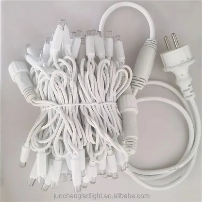Guirlande lumineuse LED d'extérieur étanche IP65, avec fil en caoutchouc blanc WW 10m, 100led - SQES