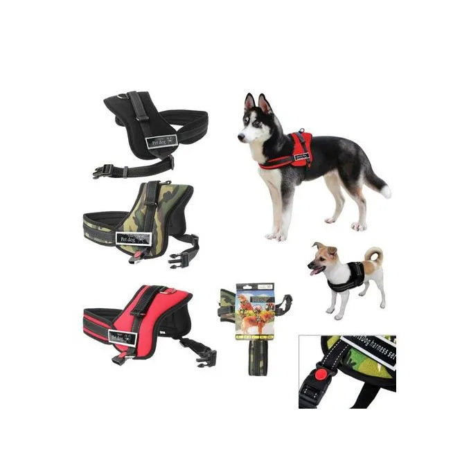 Harnais Pour Chien - Reglable - Rouge - L - SQES