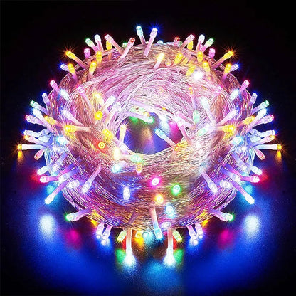 Guirlande lumineuse décoratif - Kit 100 LED multicolore - RGB- 10M - SQES