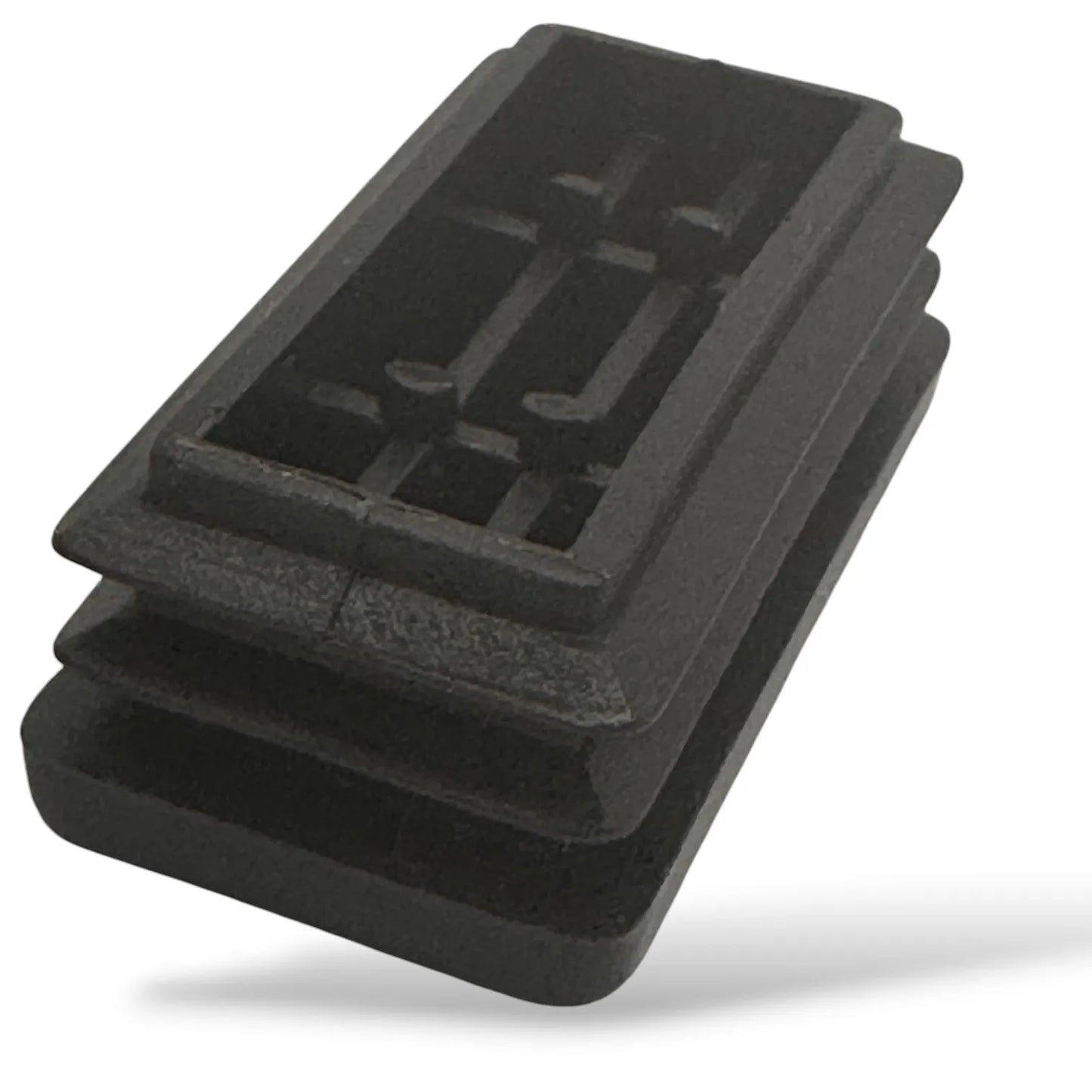 Embout Rectangulaire pour bouchon de meuble - 20 pcs 60mmx30mm NOIR - SQES