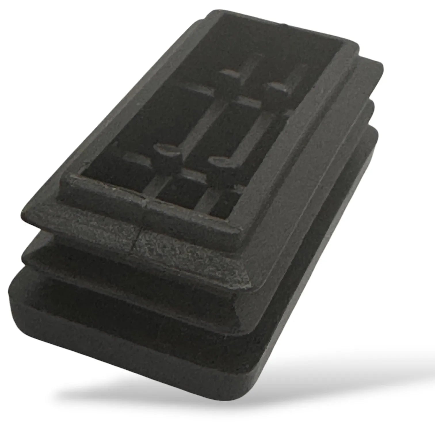 Embout Rectangulaire pour bouchon de meuble - 20 pcs 60mmx30mm NOIR - SQES