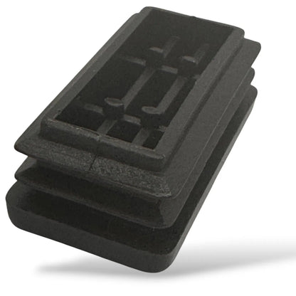 Embout Rectangulaire pour bouchon de meuble - 20 pcs 60mmx30mm NOIR - SQES