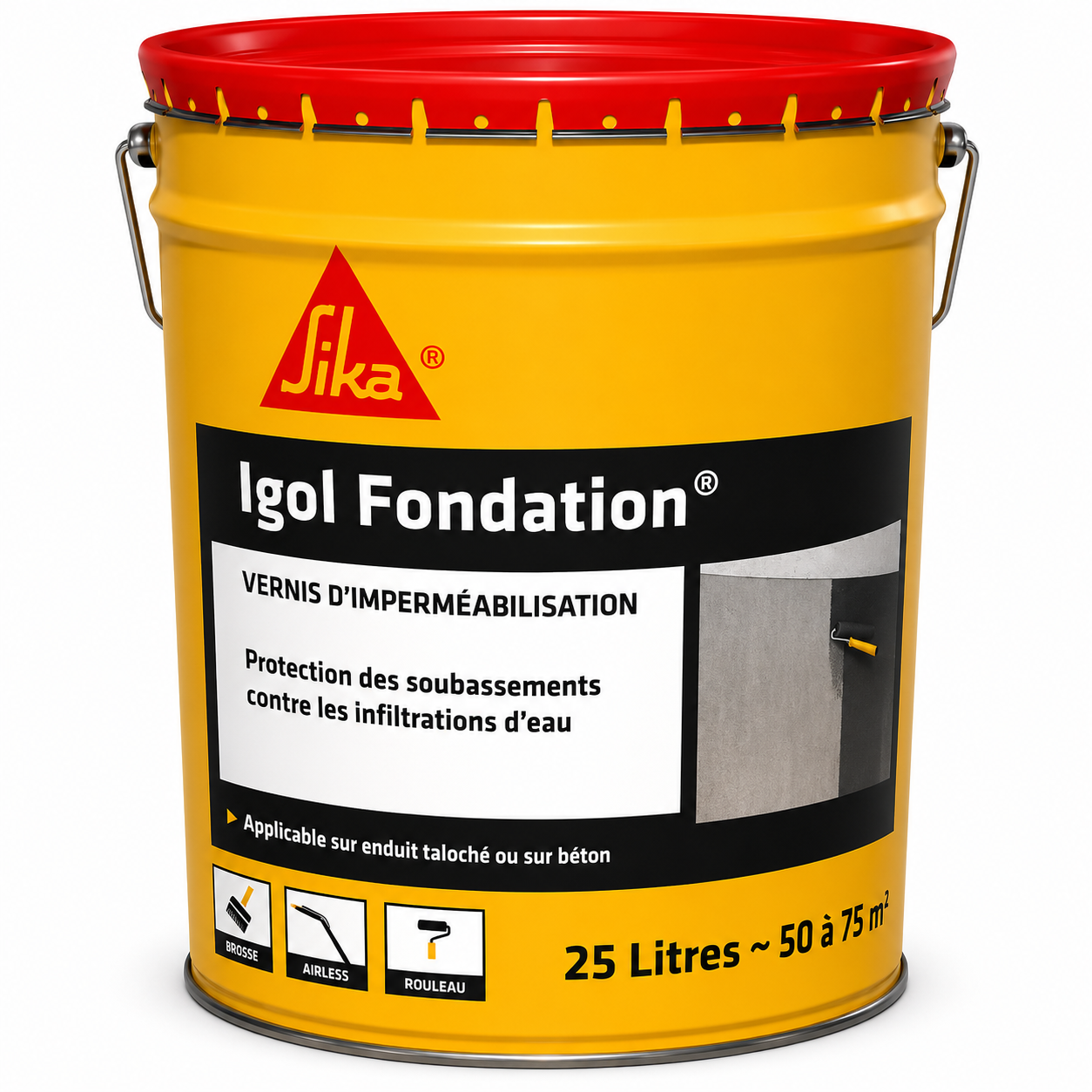 Igol Fondation Enduit Imperm abilisation Fondations Brai 25L SQES igol-fondation-enduit-imperm-abilisation-fondations-brai-25l-sqes