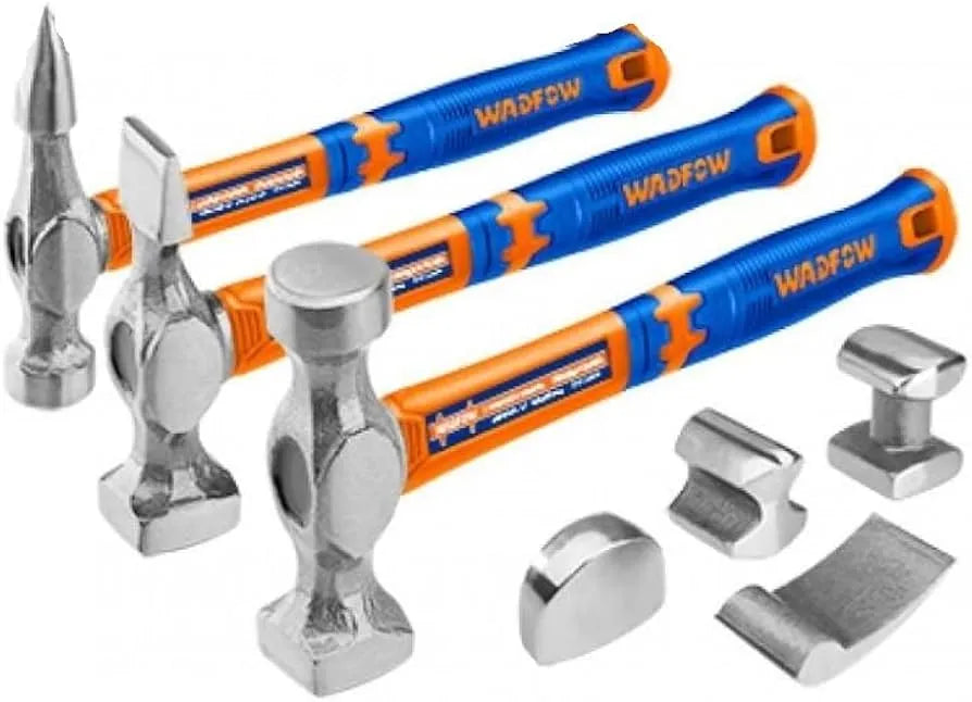 Ensemble Marteau Carrossier 7 Pièces - Outil Essentiel pour Réparation de Carrosserie - SQES
