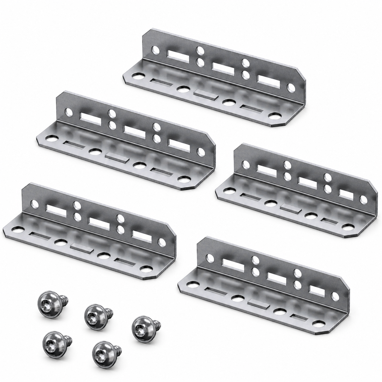 Kit 4 pièces garniture lit renforcé AYTUG R275 pour assemblage, fixation et renfort de cadre de lit. Solution solide pour meuble.