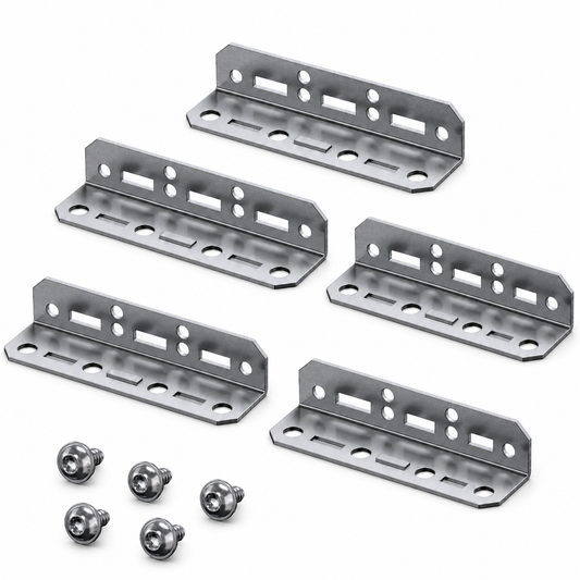 Kit 4 pièces garniture lit renforcé AYTUG R275 pour assemblage, fixation et renfort de cadre de lit. Solution solide pour meuble.