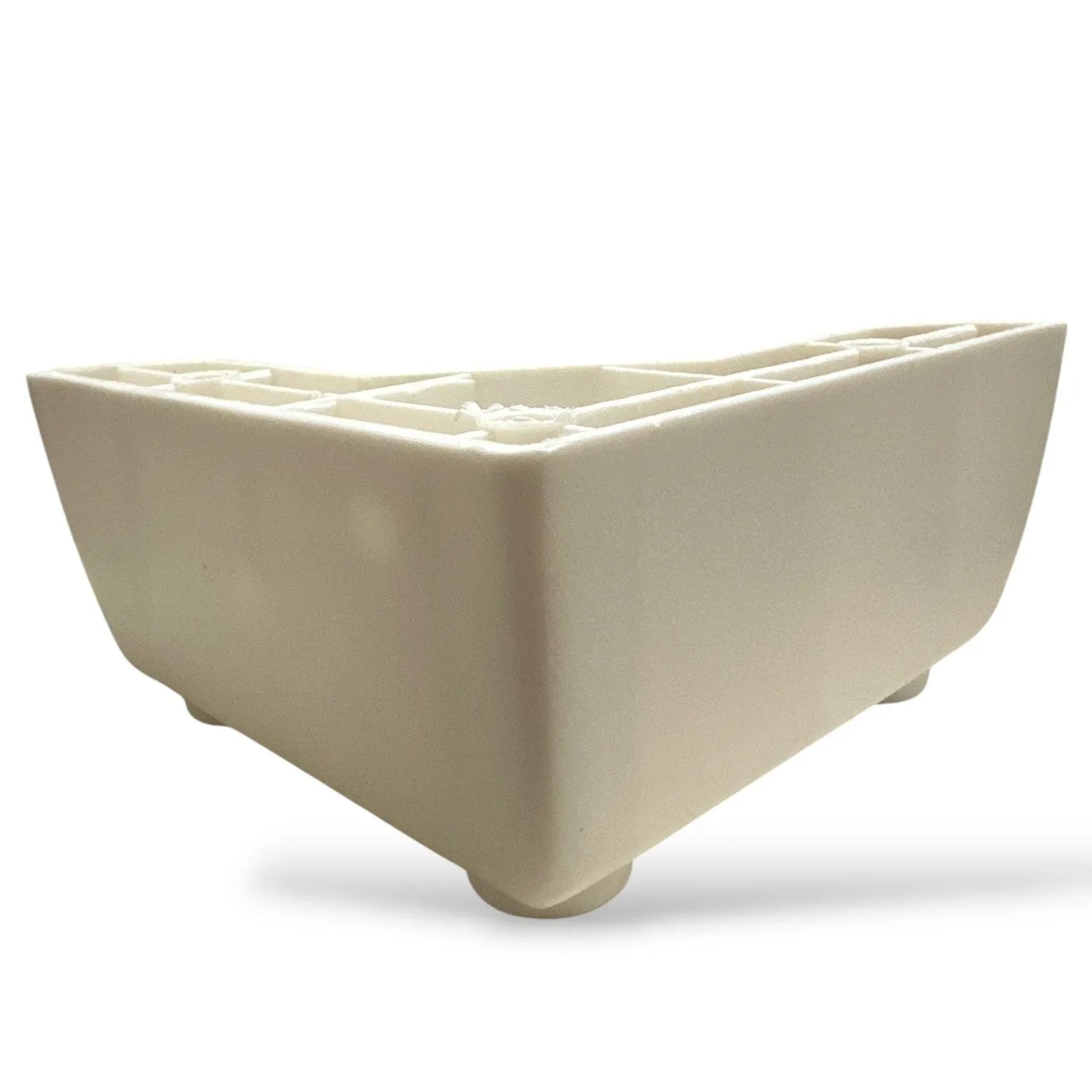 Pieds de meuble forme L en plastic 11cmX11cm H5cm - Lot 8pcs BLANC - SQES
