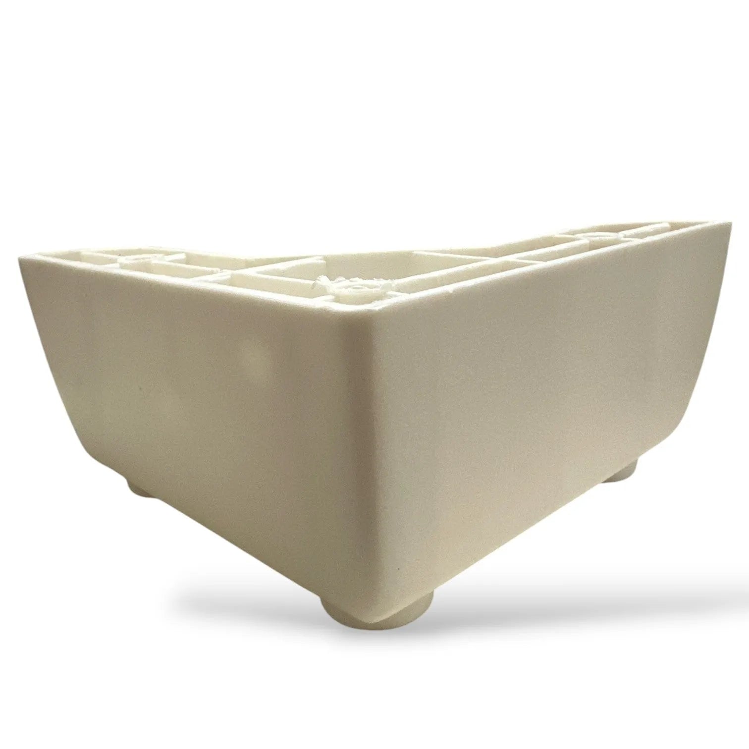 Pieds de meuble forme L en plastic 11cmX11cm H5cm - Lot 8pcs BLANC - SQES