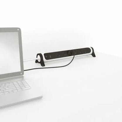 Rallonge multiprise avec bloc rotatif de 6 prises 2P+T Surface , interrupteur , parafoudre et cordon longueur 1,5m - SQES
