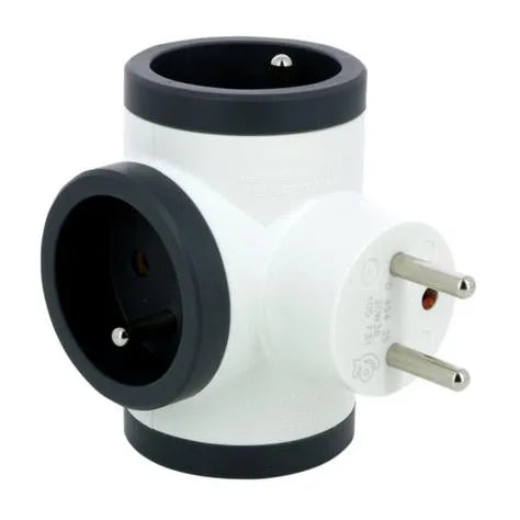 Fiche triplite avec 3 prises 2P+T latérales 16A 3680 W - SQES