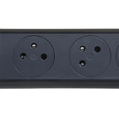 Rallonge multiprise avec bloc rotatif de 4 prises 2P+T Surface , interrupteur et cordon longueur 1,5m - SQES