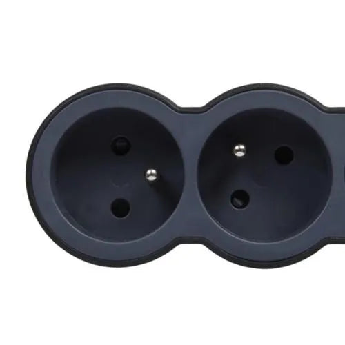 Rallonge multiprise extra-plate équipée de 4 prises 2P+T 16A 3680W avec cordon longueur 1,5m - SQES