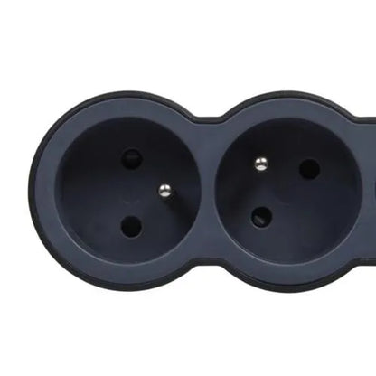 Rallonge multiprise extra-plate équipée de 4 prises 2P+T 16A 3680W avec cordon longueur 1,5m - SQES