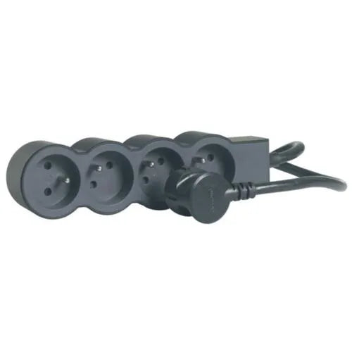 Rallonge multiprise extra-plate équipée de 4 prises 2P+T 16A 3680W avec cordon longueur 1,5m - SQES