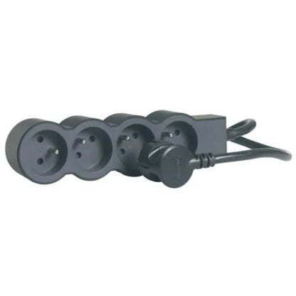 Rallonge multiprise extra-plate équipée de 4 prises 2P+T 16A 3680W avec cordon longueur 1,5m - SQES