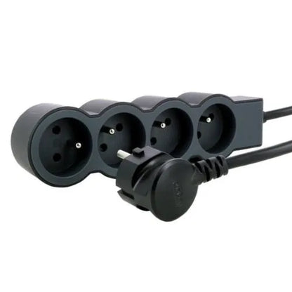 Rallonge multiprise extra-plate équipée de 4 prises 2P+T 16A 3680W avec cordon longueur 1,5m - SQES