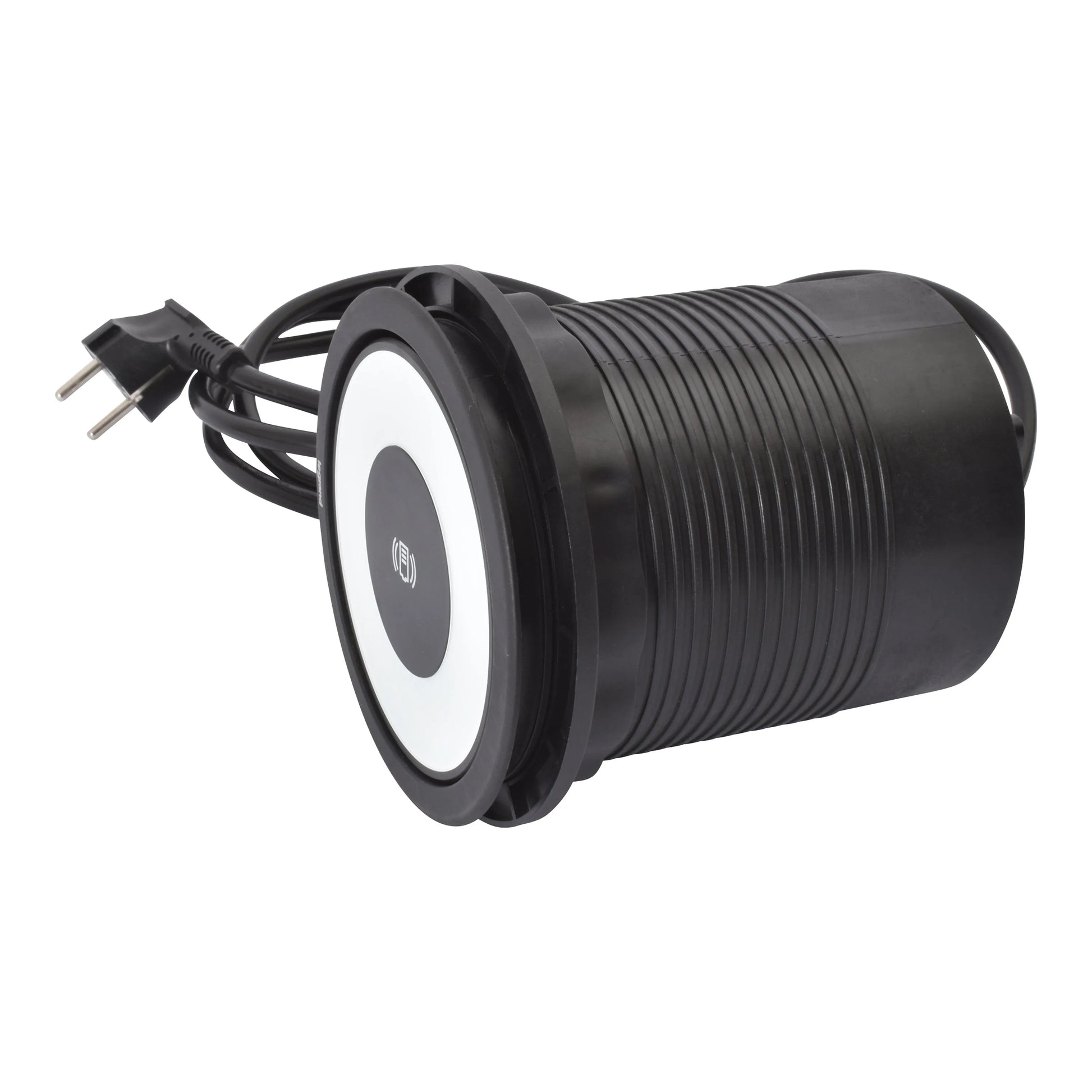 Incara Tower 120 Ø121mm à encastrer dans mobilier avec 4 prises 2P+T, 4 chargeurs USB, sans fils induction et cordon - SQES
