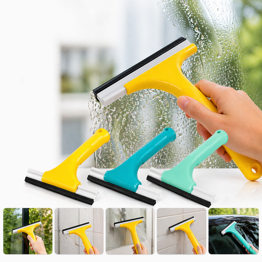 Lave-vitre Manuel avec Raclette Caoutchouc - Nettoyage Sans Traces Vitres Miroirs - Couleur Vert | SQES Tunisie
