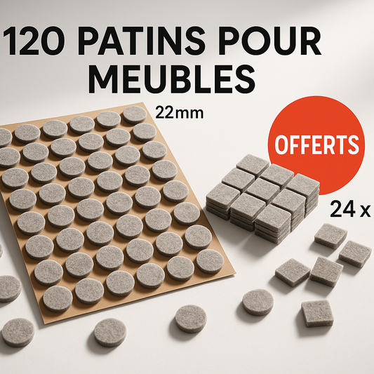 Lot  120 Patins Ronds 22mm + 24 Patins Carrés 24mm OFFERTS