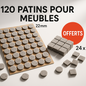 Lot  120 Patins Ronds 22mm + 24 Patins Carrés 24mm OFFERTS