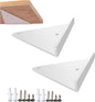 Lot de 2 Support d'étagère triangulaires en acier Blanc - SQES
